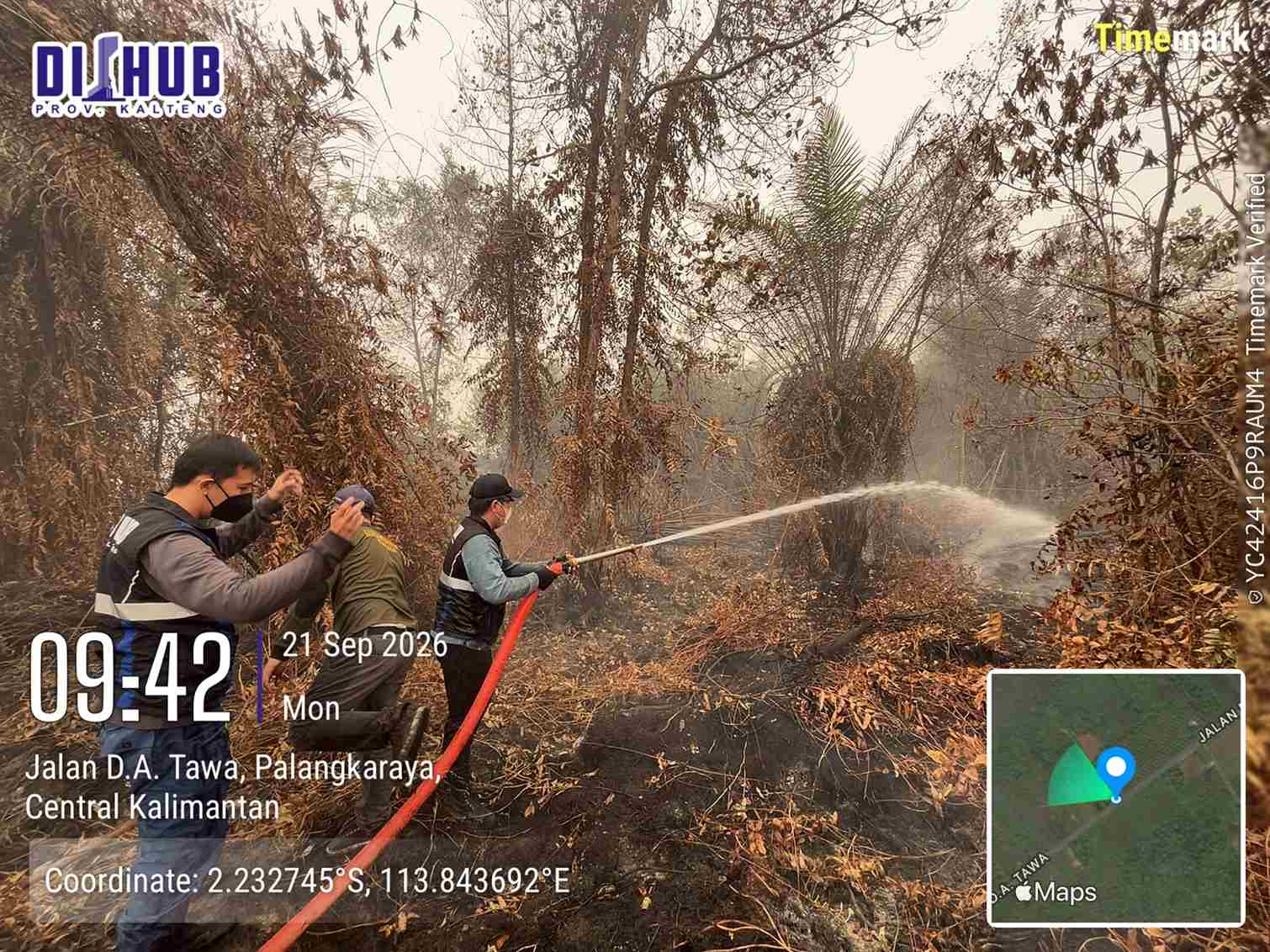 Pasukan Relawan ASN dalam Penanggulangan Kebakaran Hutan dan Lahan (Karhutla) serta Penanganan Kabut Asap